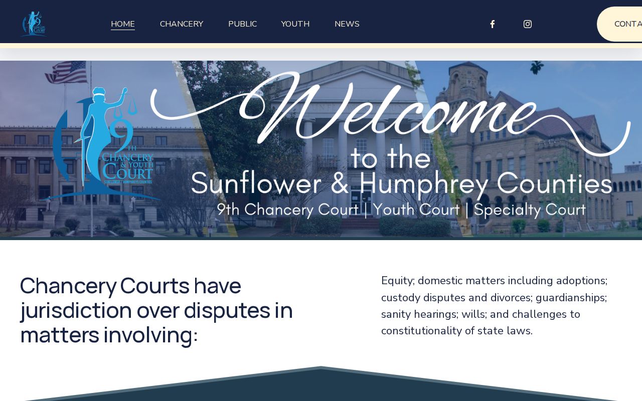 Sunflower County civil dockets Ninth Chancery Court information